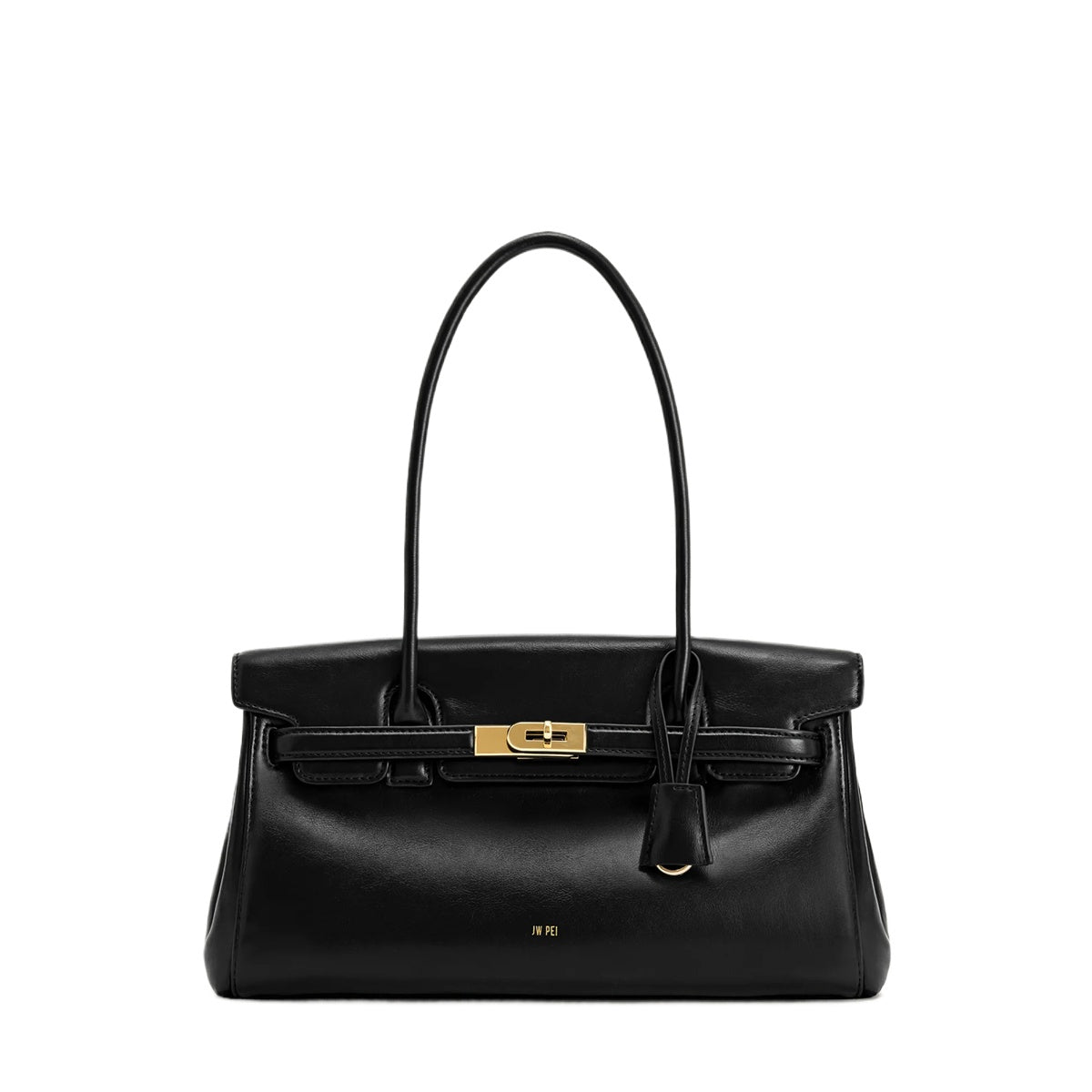 Black Lock Buckle Shoulder Bag
