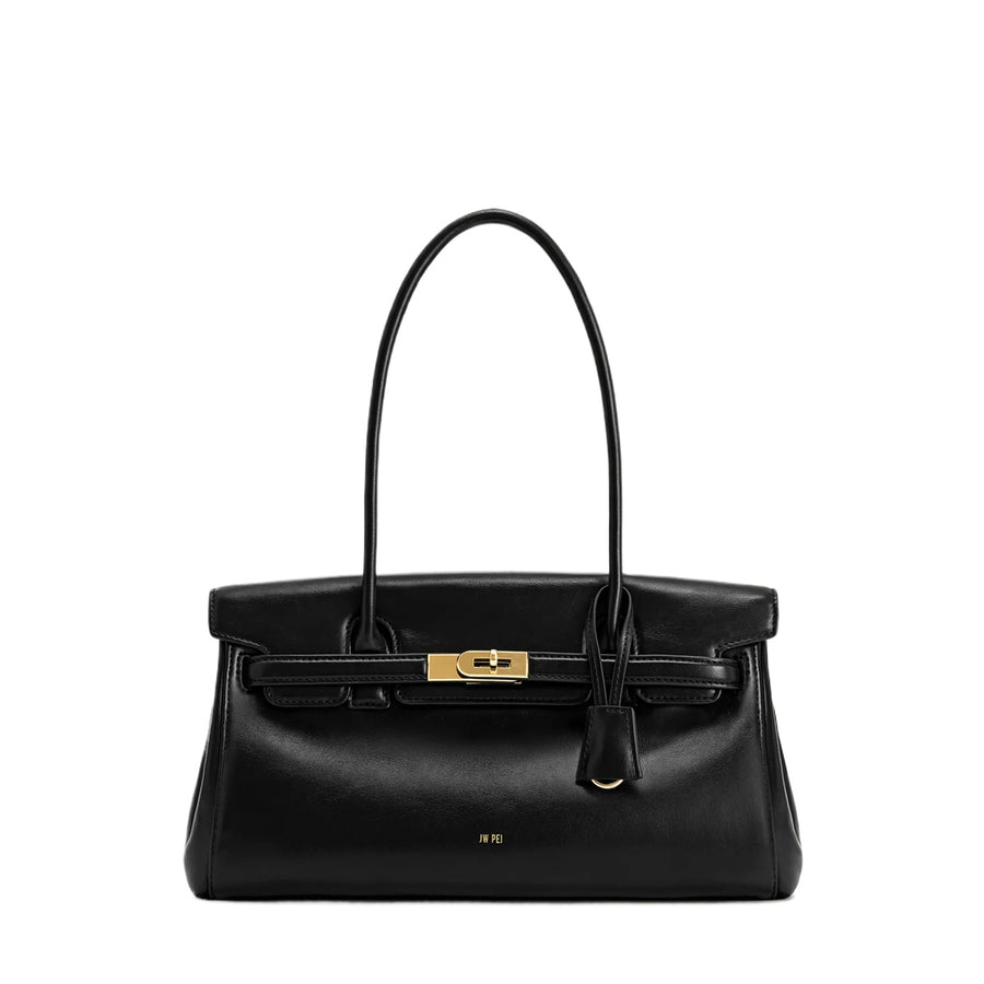 Black Lock Buckle Shoulder Bag