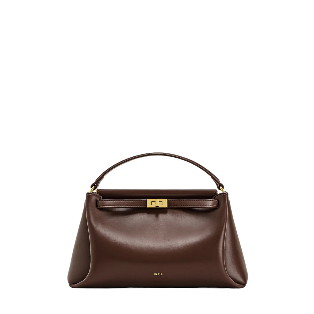 Black Lock Detail Shoulder Bag