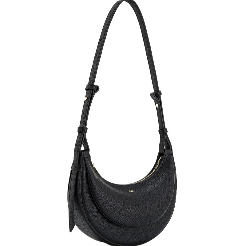 Black Crescent Shoulder Bag