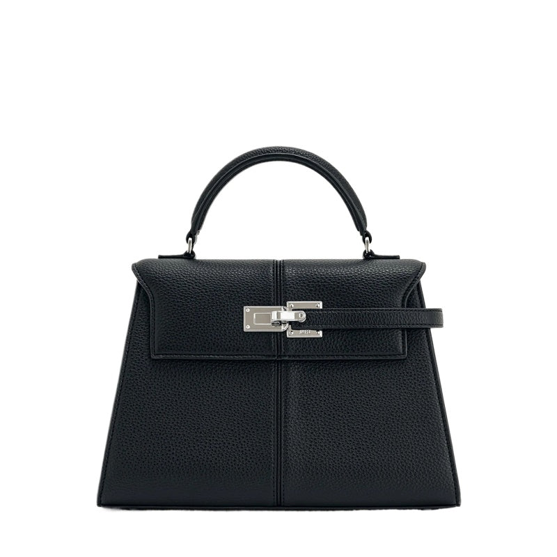 Ivory Lock Detail Top Handle Bag