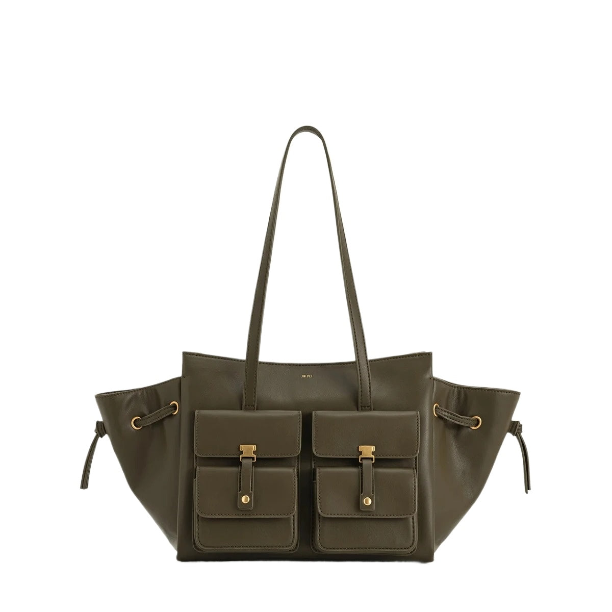 Tan Multi Pocket Tote Bag
