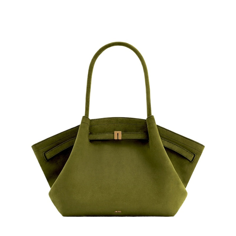 Ivory Contrast Handle Tote Bag