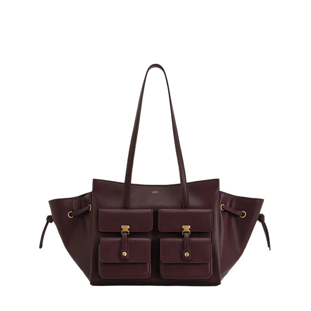 Tan Multi Pocket Tote Bag