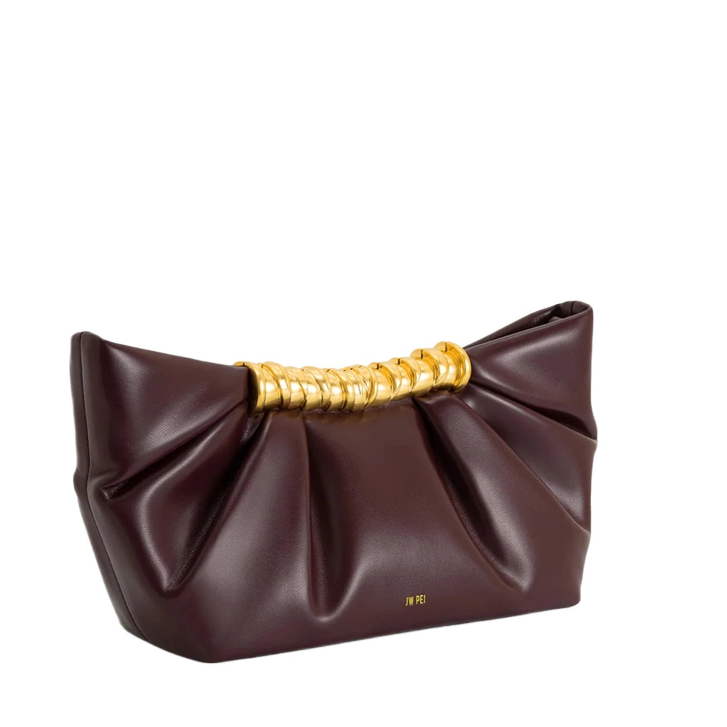 Pleated Chain Strap Clutch Bag