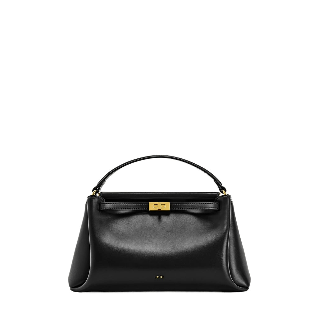 Black Lock Detail Shoulder Bag