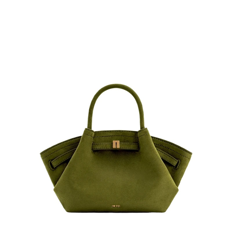 Dark Brown Structured Tote Bag