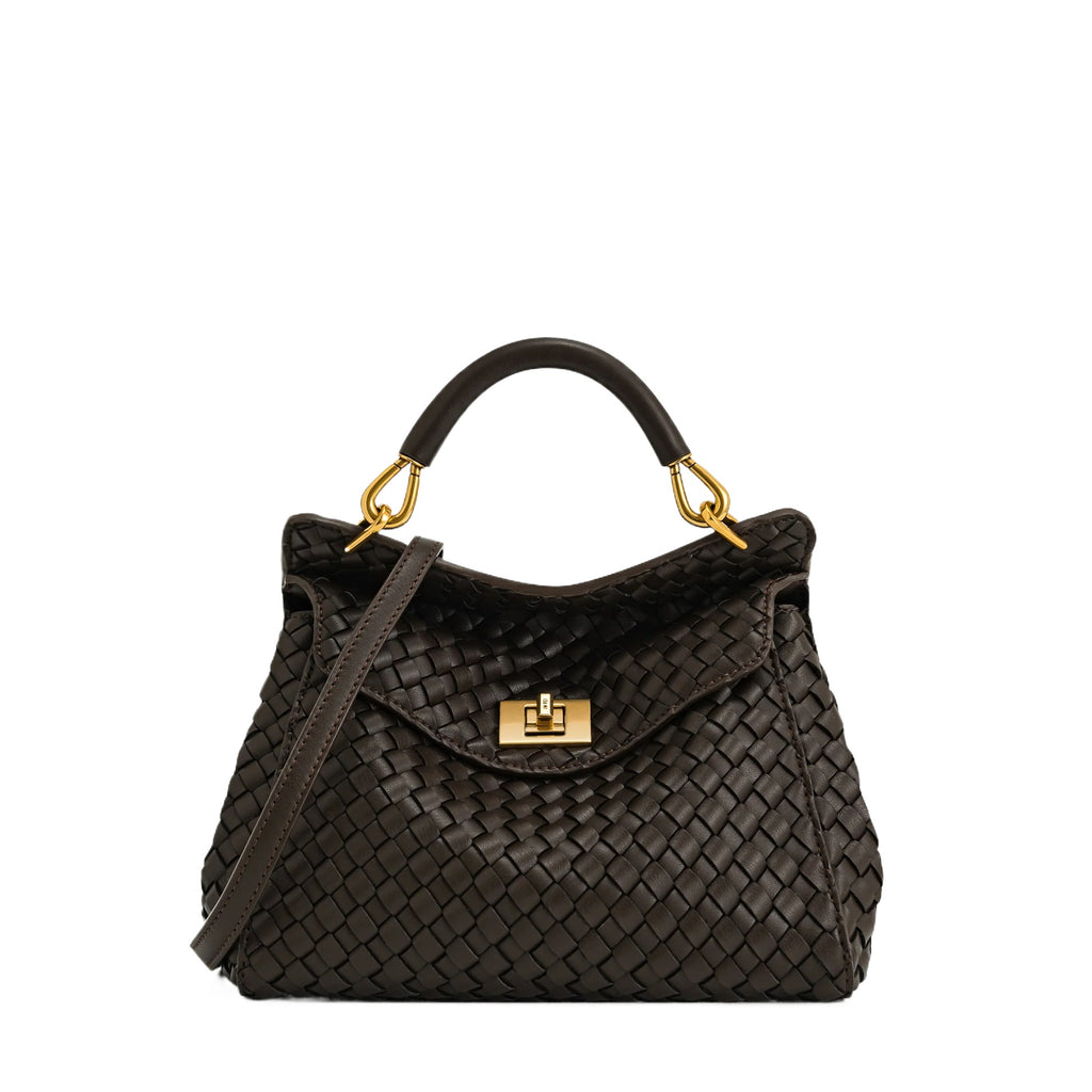 Ivory Lock Detail Shoulder Bag
