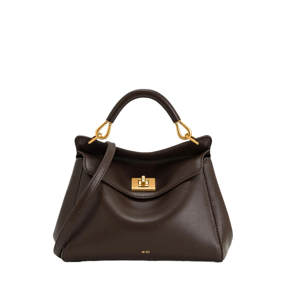 Ivory Lock Detail Shoulder Bag