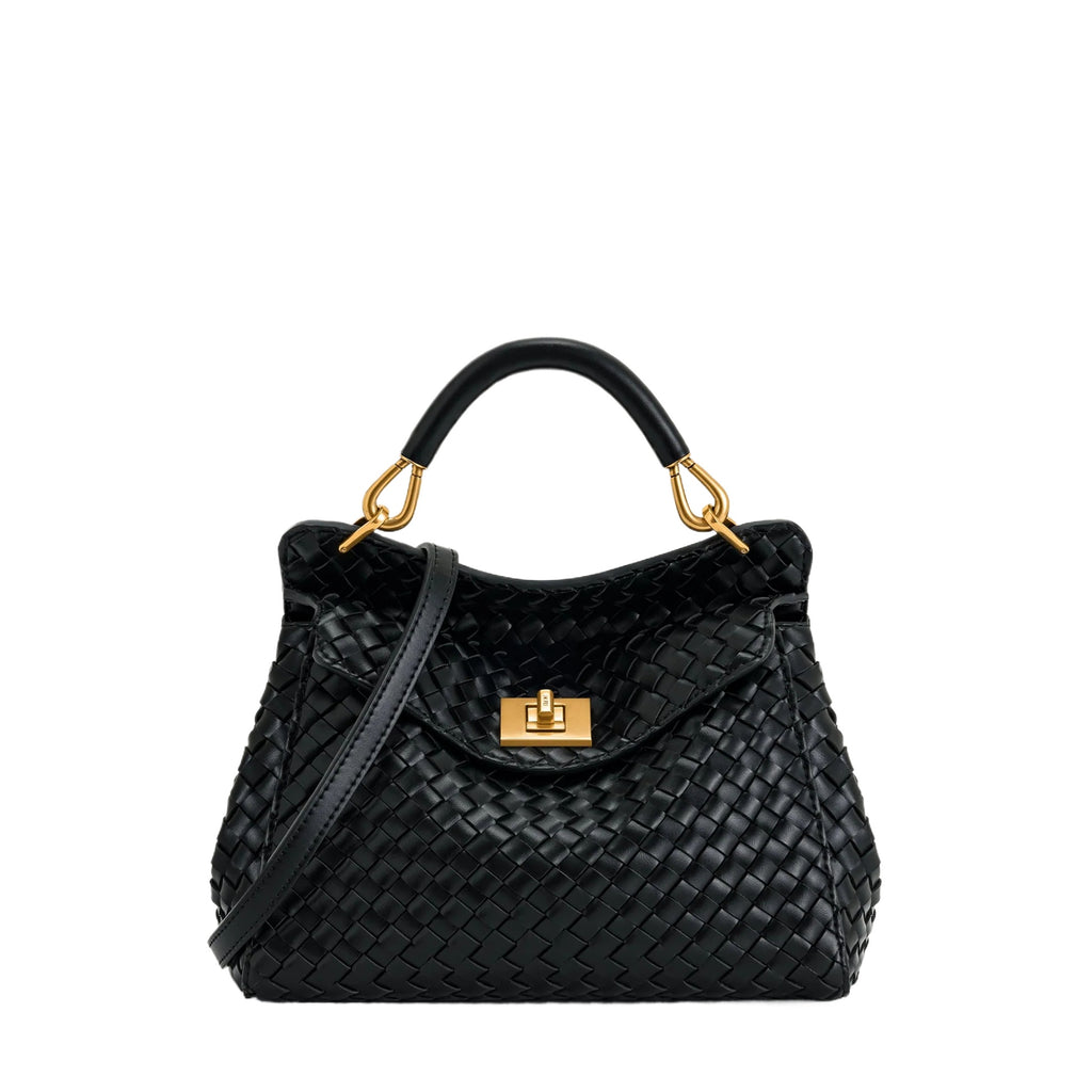 Ivory Lock Detail Shoulder Bag