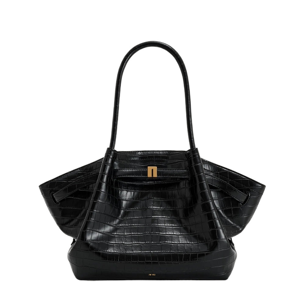 Black Structured Tote Bag