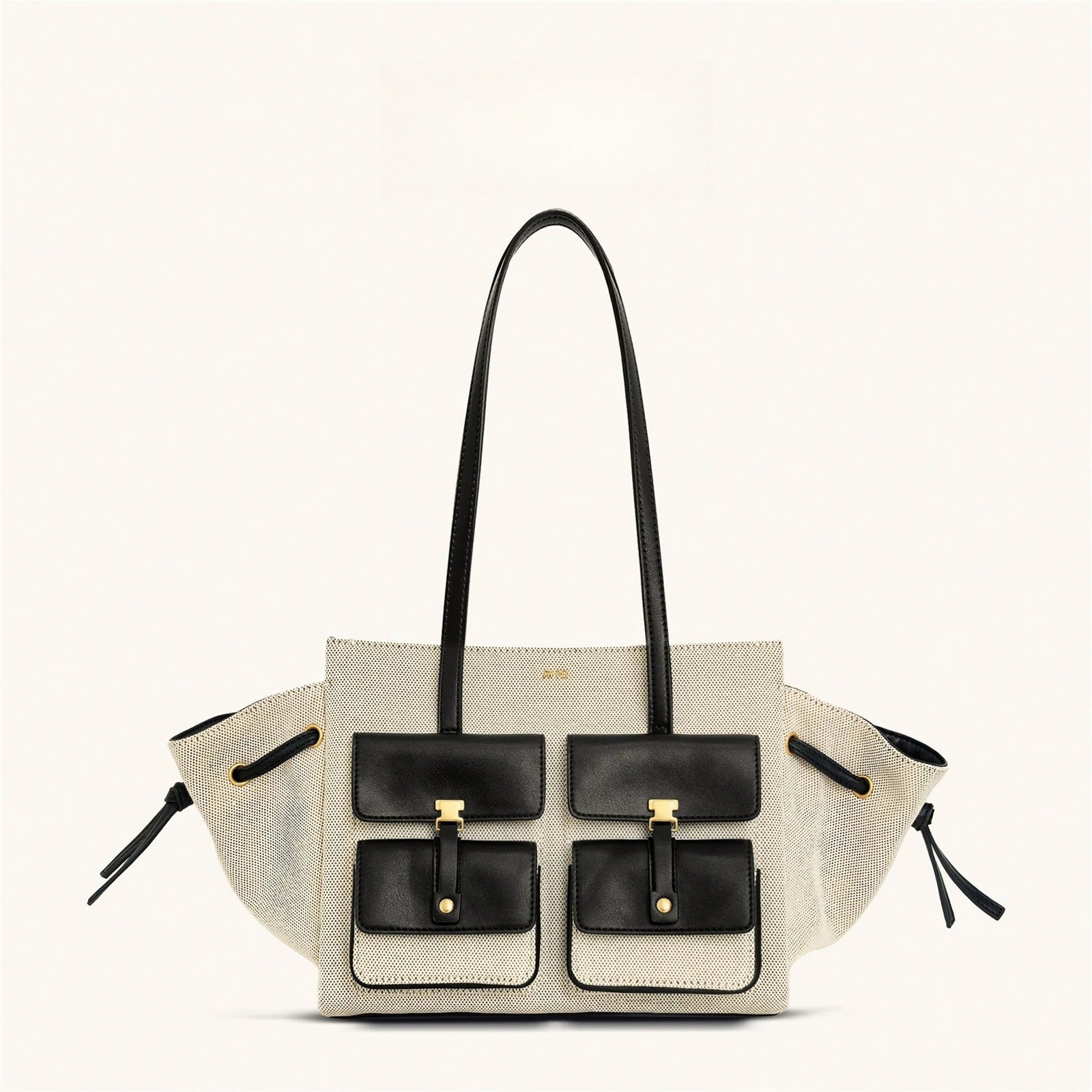 Tan Multi Pocket Tote Bag