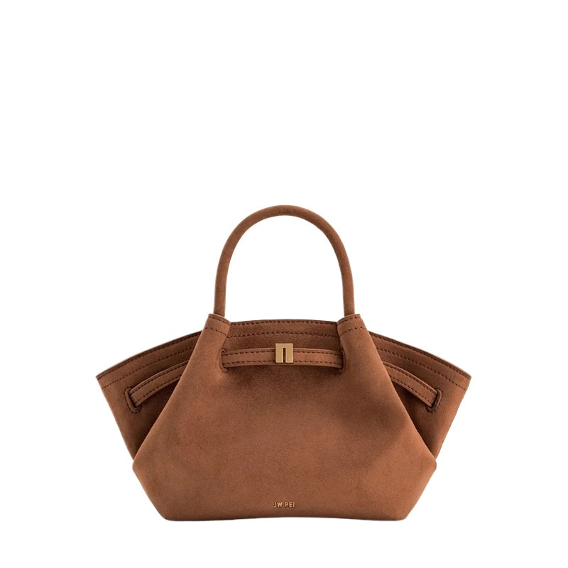 Dark Brown Structured Tote Bag