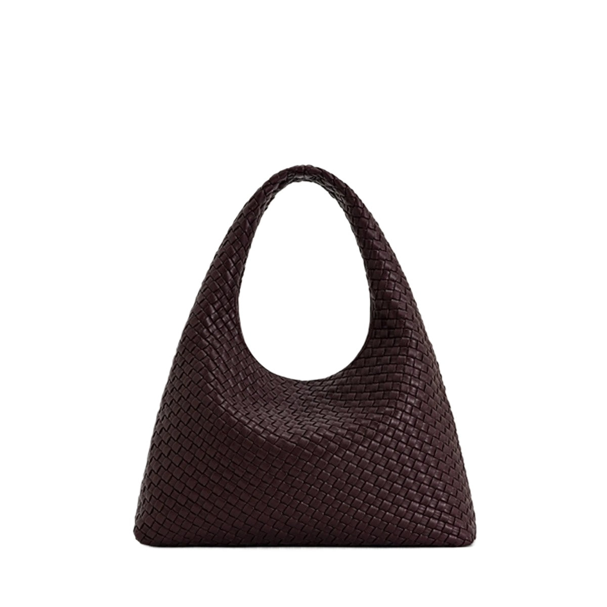 Brown Woven Top Handle Tote