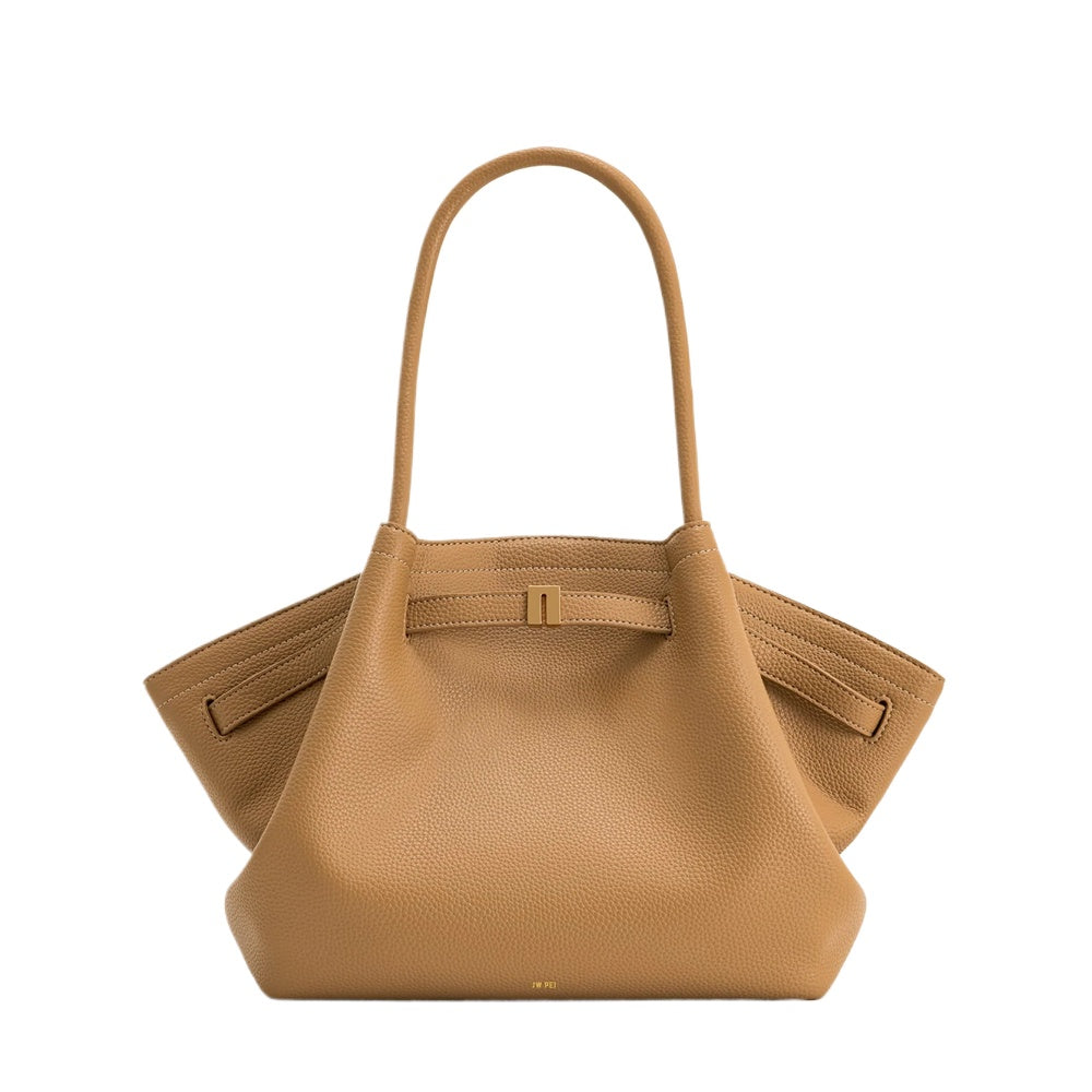 Ivory Contrast Handle Tote Bag