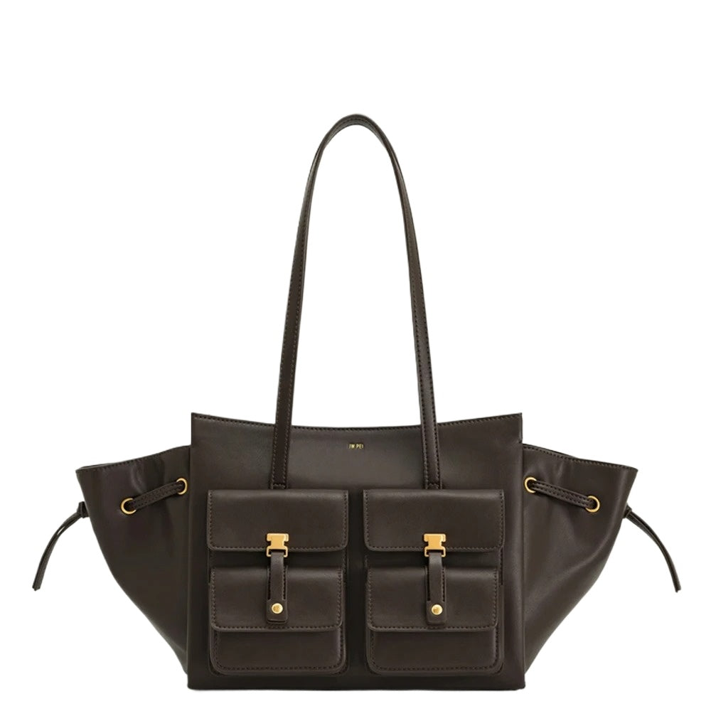 Tan Multi Pocket Tote Bag
