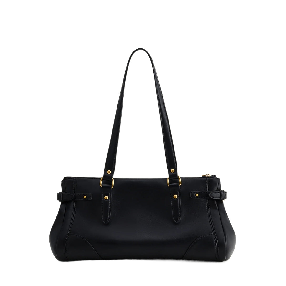 Black Horizontal Lock Tote Bag