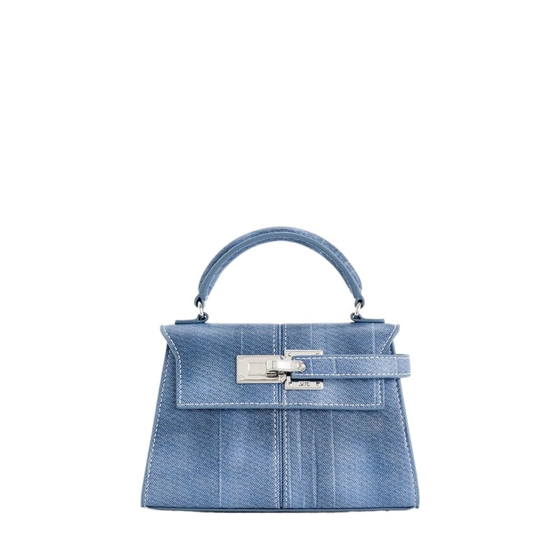 Ivory Lock Detail Top Handle Bag