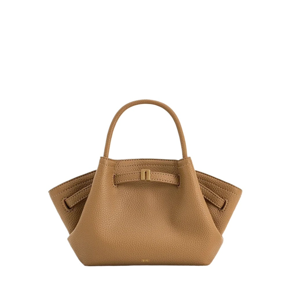 Dark Brown Structured Tote Bag