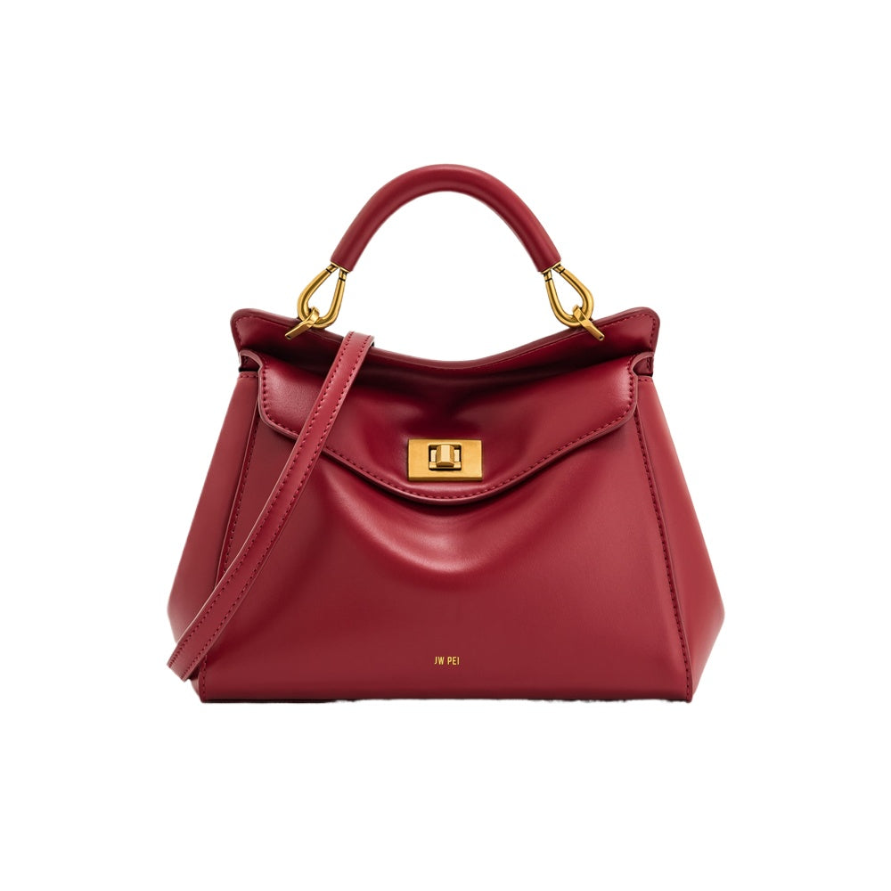 Ivory Lock Detail Shoulder Bag