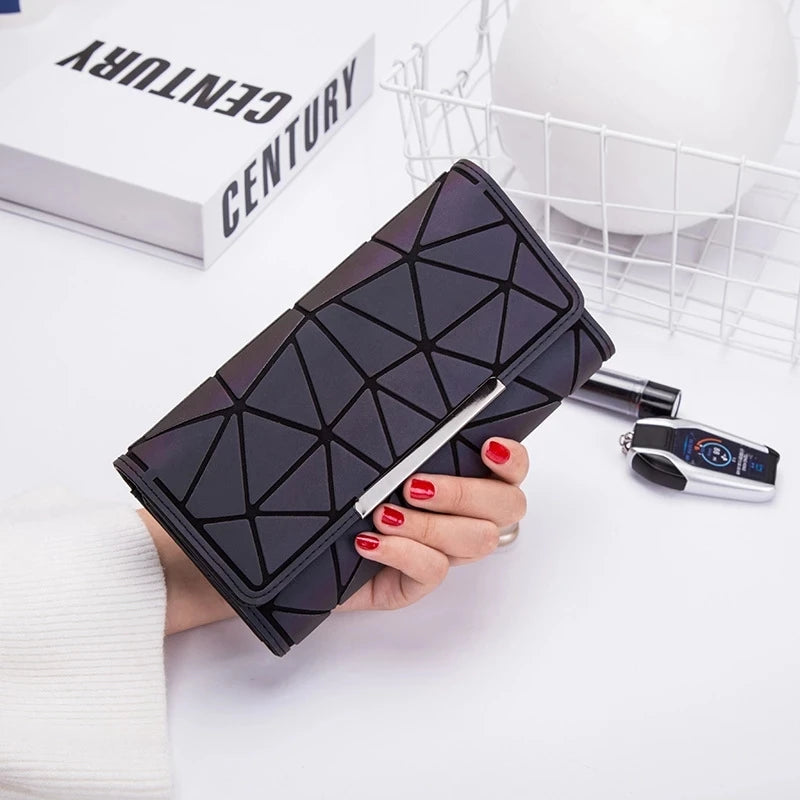 Geometric Slim Trifold Wallet