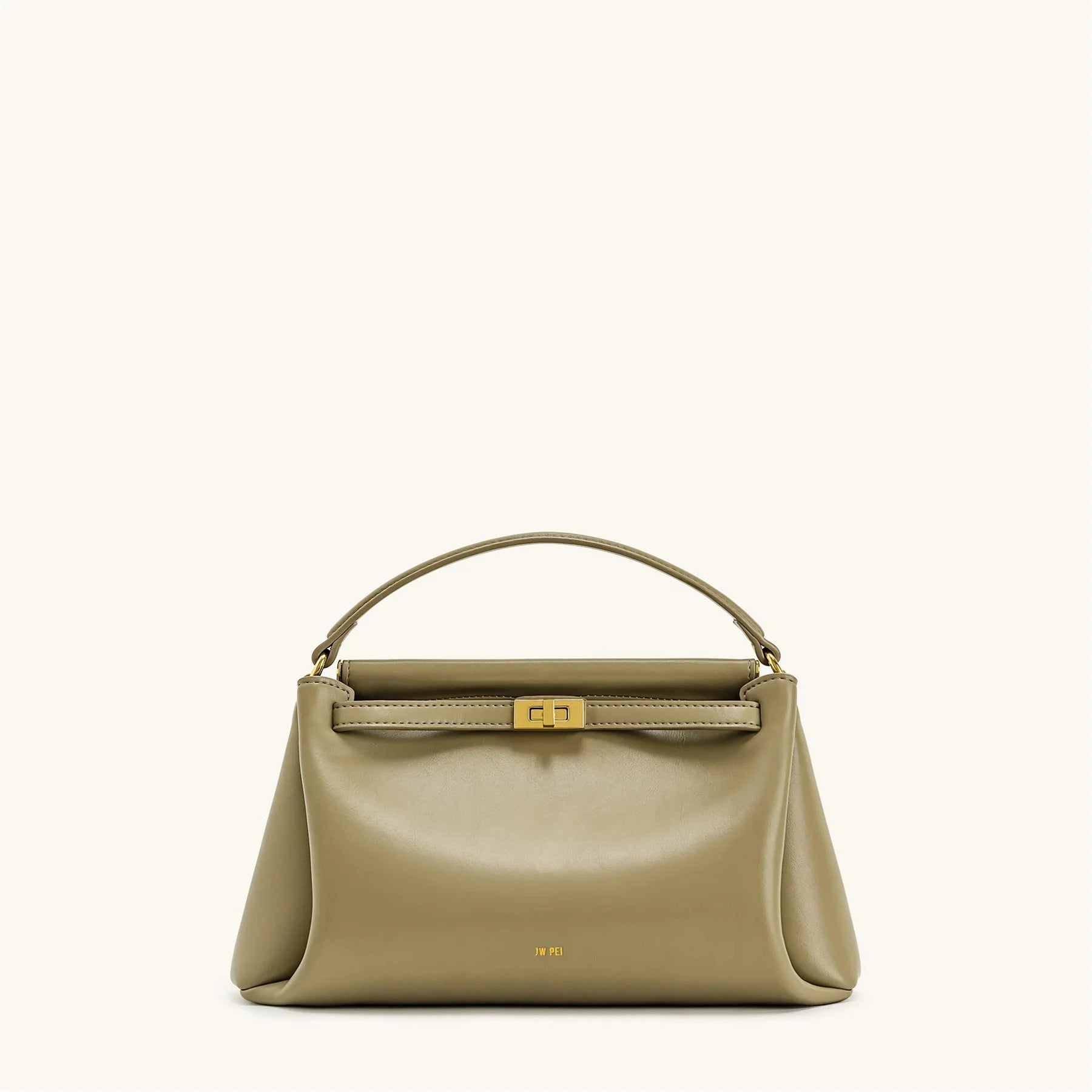 Black Lock Detail Shoulder Bag