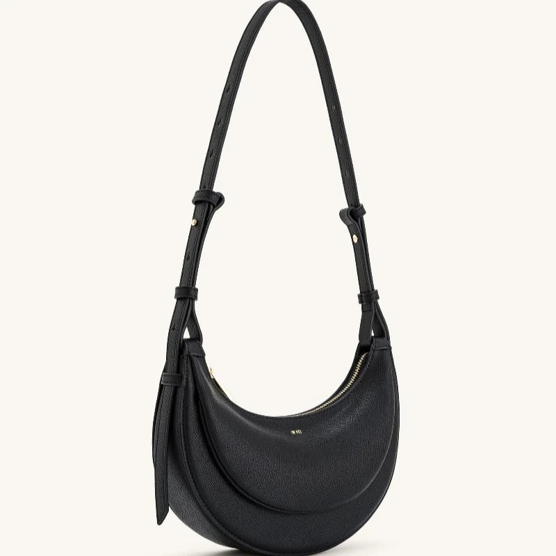 Black Crescent Shoulder Bag