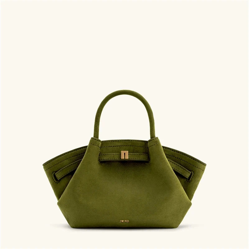 Dark Brown Structured Tote Bag