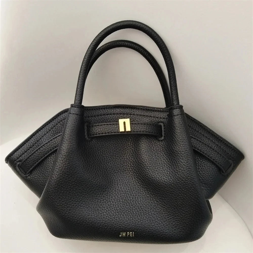 Dark Brown Structured Tote Bag