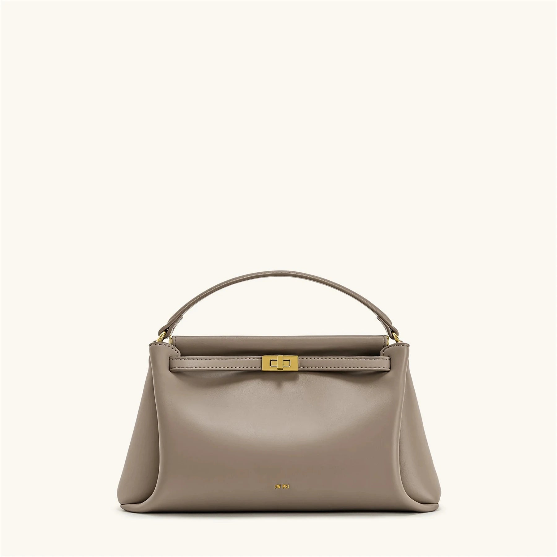 Black Lock Detail Shoulder Bag
