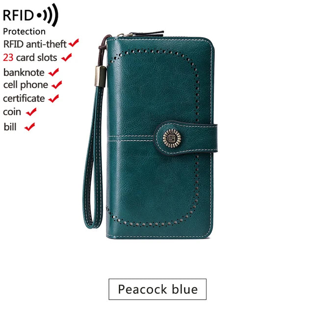 RFID Zip Wristlet Wallet