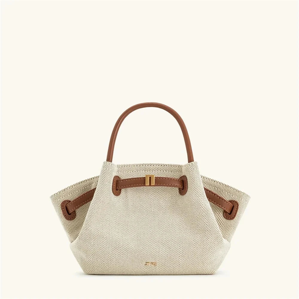 Dark Brown Structured Tote Bag