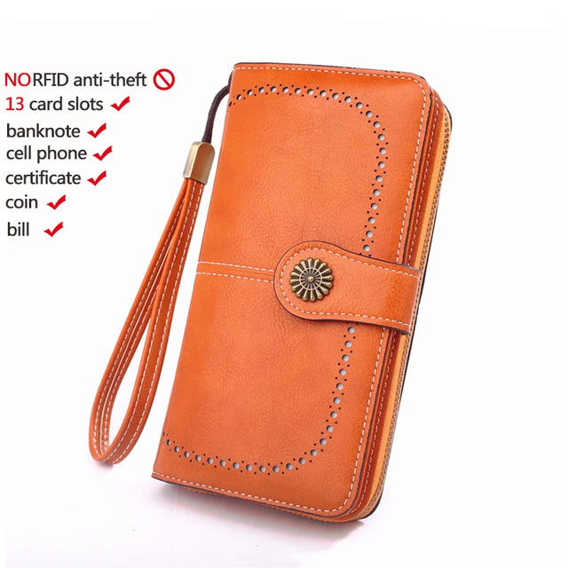 RFID Zip Wristlet Wallet