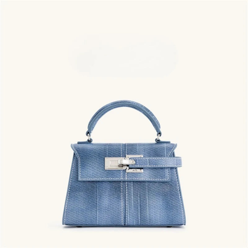 Ivory Lock Detail Top Handle Bag