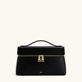 Beige Contrast Top Handle Bag
