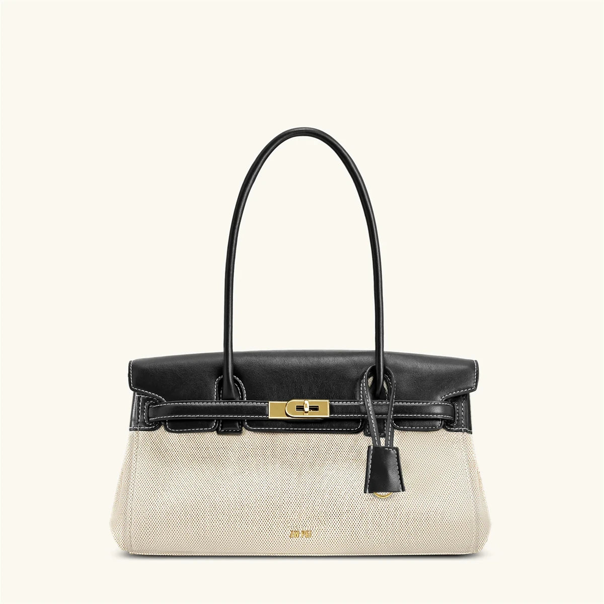 Black Lock Buckle Shoulder Bag