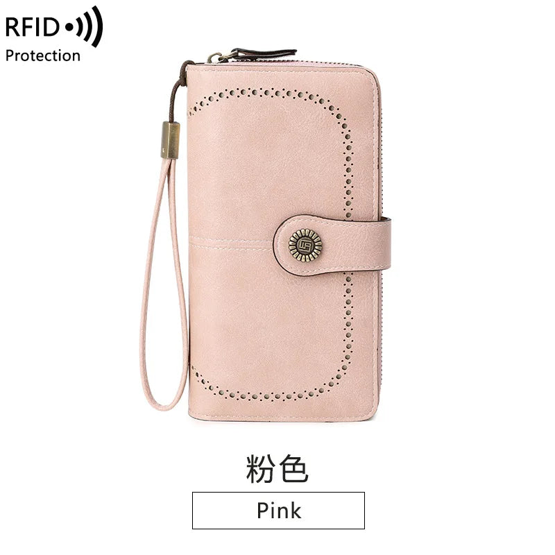 RFID Zip Wristlet Wallet