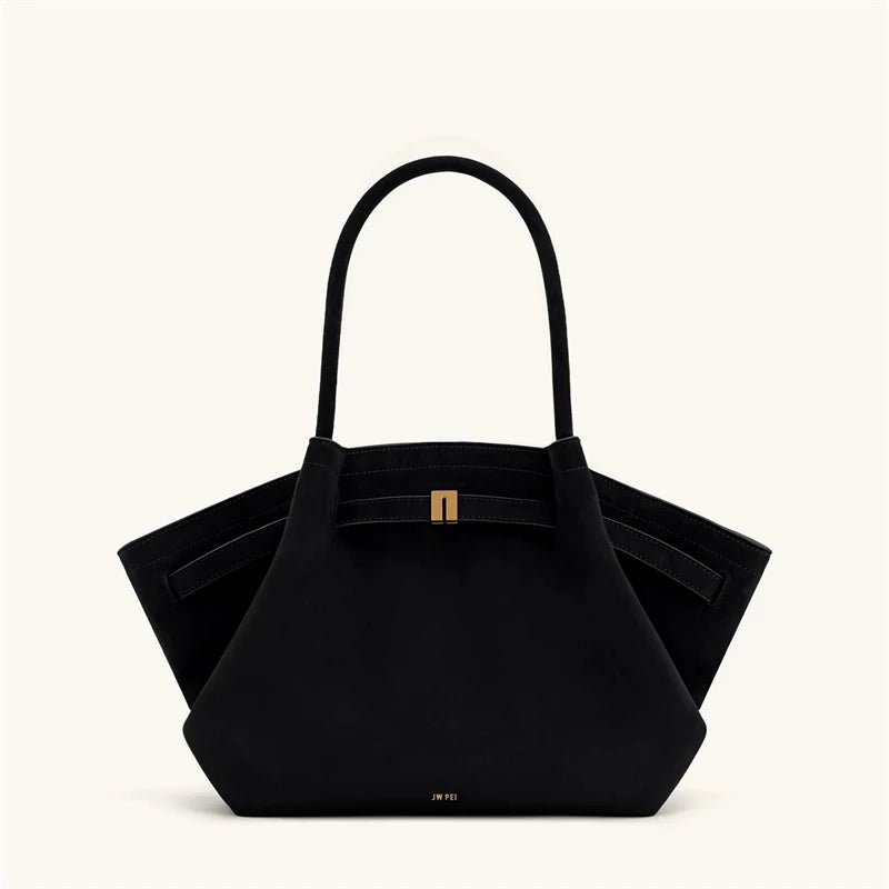 Black Structured Tote Bag