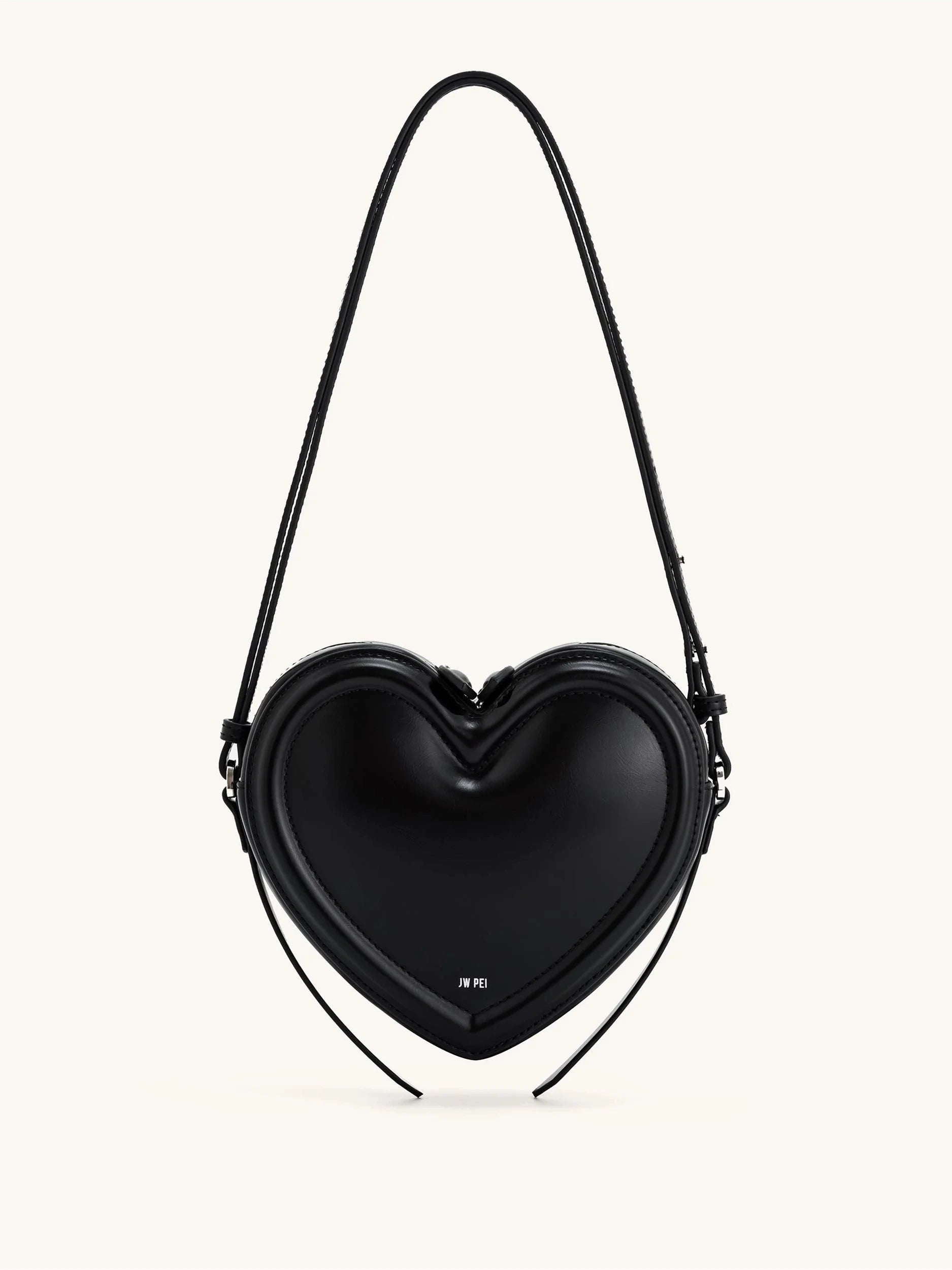 Burgundy Heart Shoulder Bag