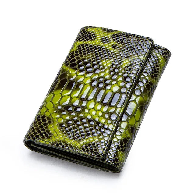 Serpentine Bifold Leather Wallet