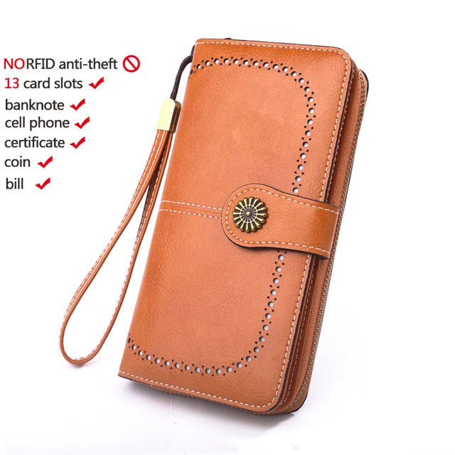 RFID Zip Wristlet Wallet