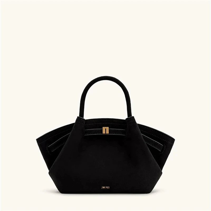 Dark Brown Structured Tote Bag