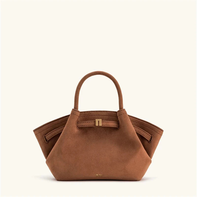 Dark Brown Structured Tote Bag