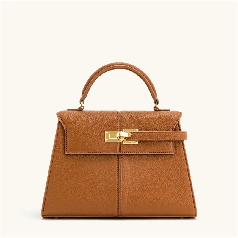 Ivory Lock Detail Top Handle Bag