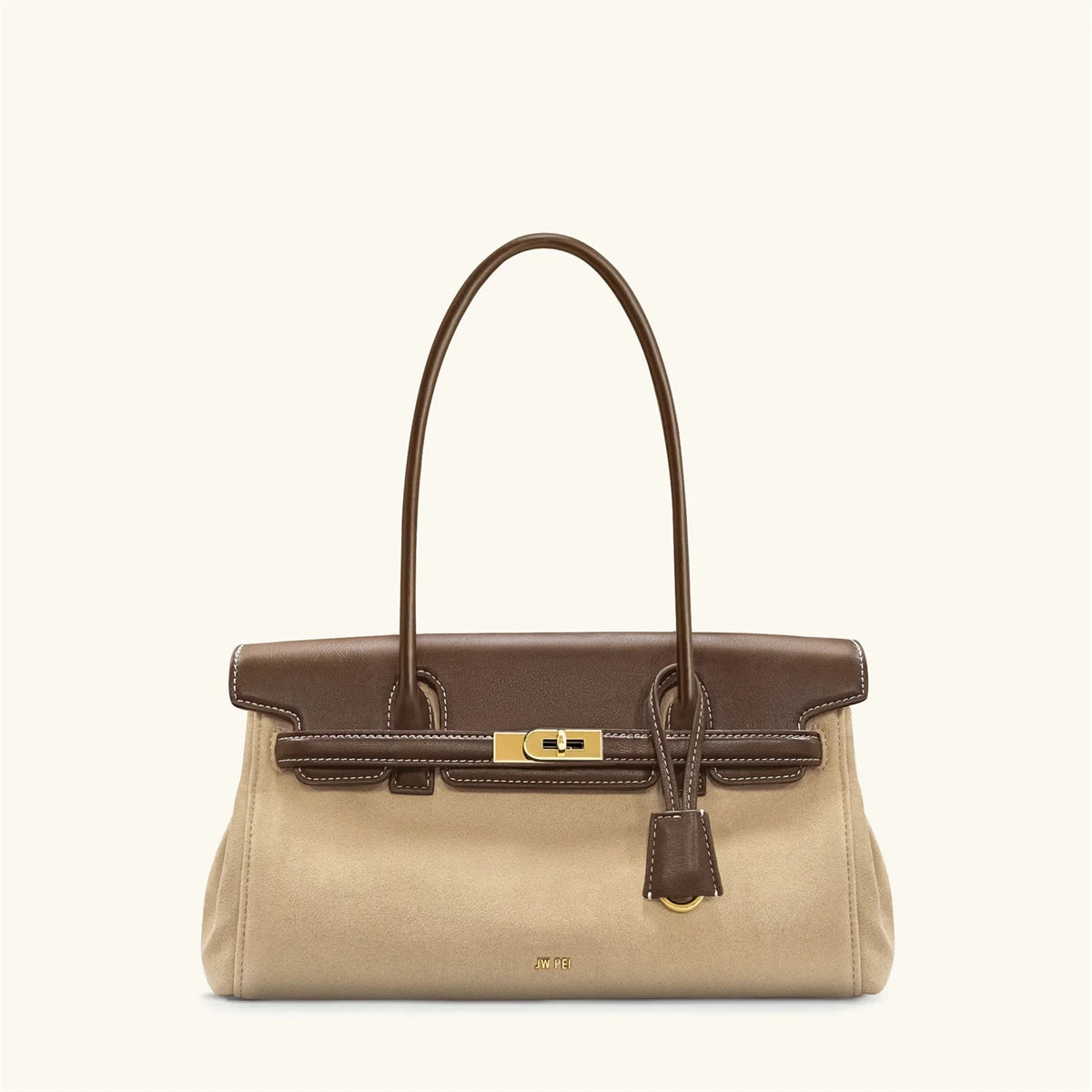 Black Lock Buckle Shoulder Bag