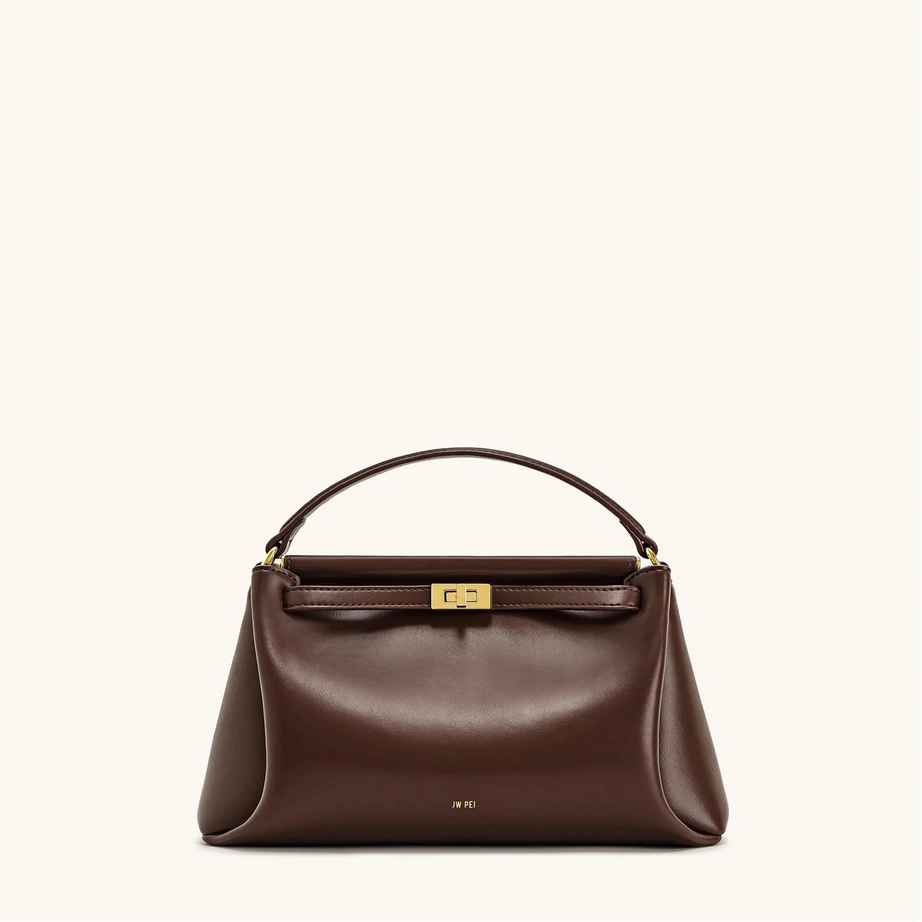 Black Lock Detail Shoulder Bag