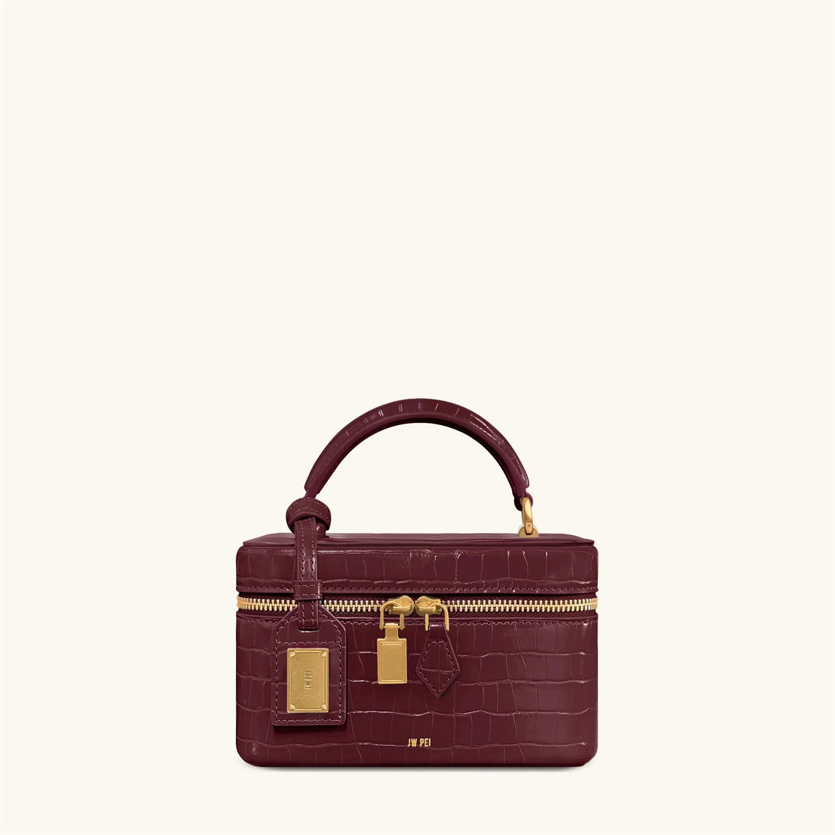 Croc Embossed Small Box Bag
