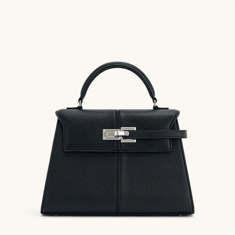 Ivory Lock Detail Top Handle Bag