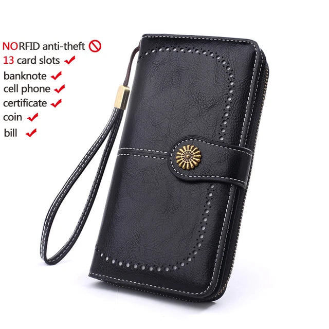 RFID Zip Wristlet Wallet