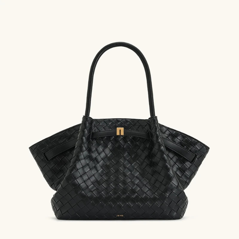 Black Structured Tote Bag